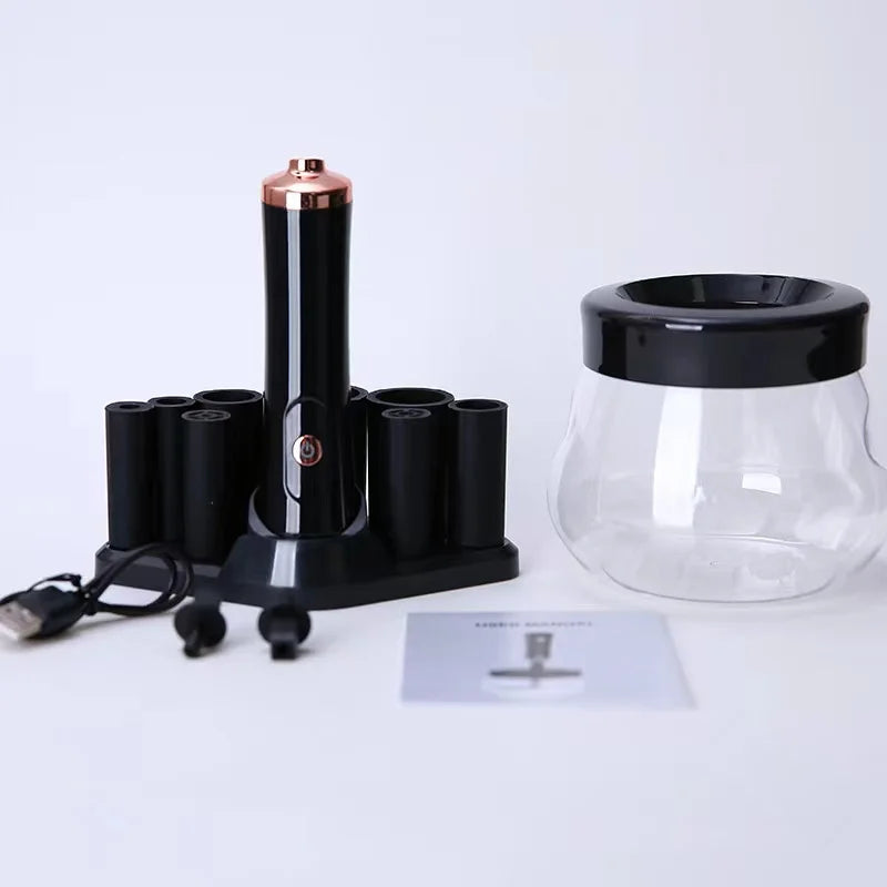 Rechargeable Makeup Brush Cleaner Kit Fit 98% Brushes Automatic Spinner for Home & Travel