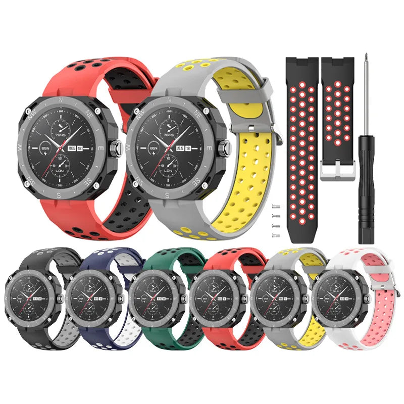 Replacement Sports Silicone Strap for Huawei Watch GT Cyber Bracelet Soft Belt Smartwatch Wrist Watchbands