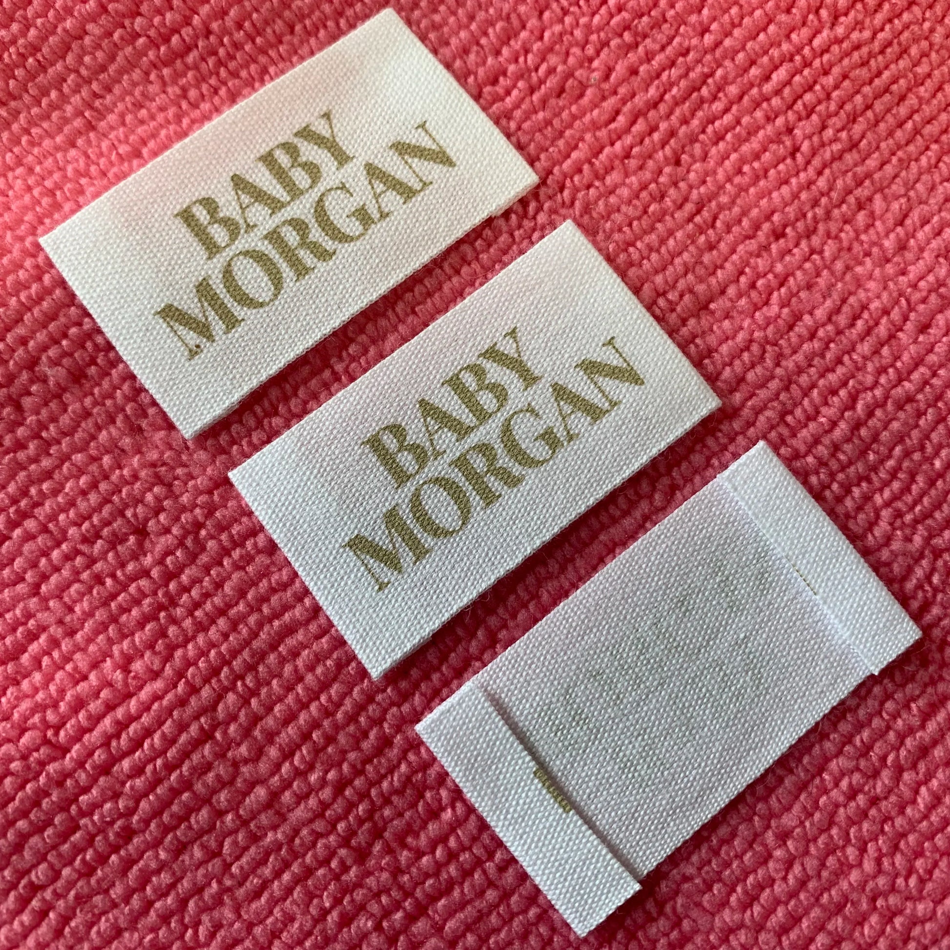 Custom Private Brand logo 100% Organic Cotton Canvas Labelrecycled Cotton Collar Tag for Clothing
