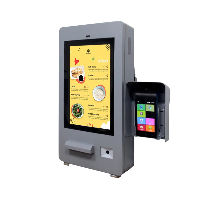 15.6 Inch Outdoor Touch Screen  Self Service Payment Kiosk IP65 Outdoor Use Ordering Kiosk for Food Truck or Outdoor Restaura