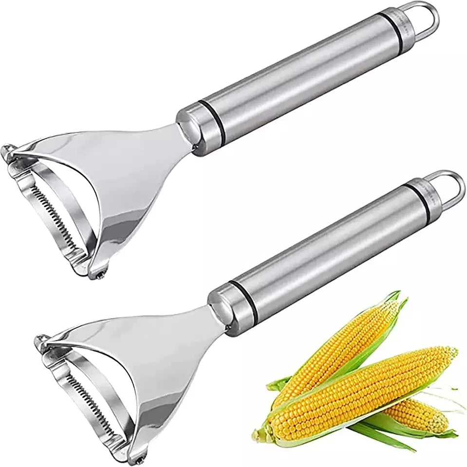 New Arrival Premium Stainless Steel Corn Cob Stripper Tool Ergonomic Handle Scrapers Utensils for Peeling Stripping Corn Cobs