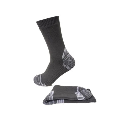 DIBEIREN Double Waterproof Breathable Knitted Socks Striped Crew for Extreme Sports Skiing Hiking Wading Autumn Adventure