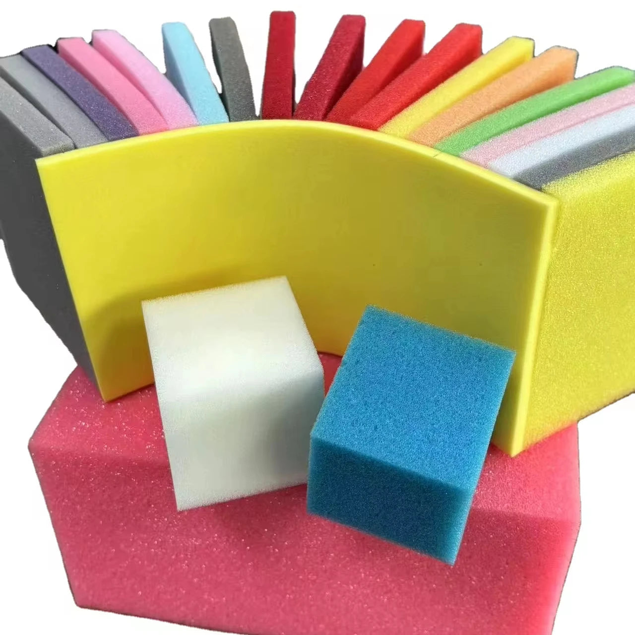Wholesale DH Brand Custom Polyurethane Foam Cubes Colorful Trampoline Foam Pit Blocks 100pcs MOQ Custom Logo Packaging Printi