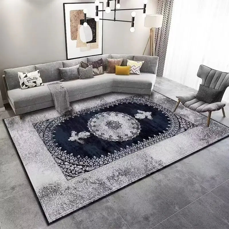 New Design Custom Made Machine Made Non-Slip Luxury Modern Crystal Velvet Floor Area Rugs Carpet for Living Room