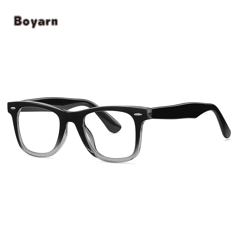 Boyarn Products Classic Retro Trend Rivets Optical Glasses Frame Anti-Blue Light Glasses Men and Women Tr90 Eyeglasses Wholes