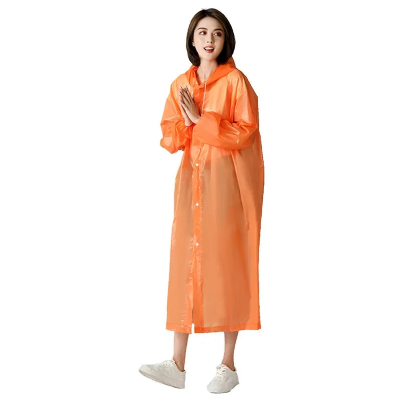1PC Fashion Raincoat for for Men Women Adults Thickened Portable Waterproof Outdoor Camping Travel One Piece Non Plastic