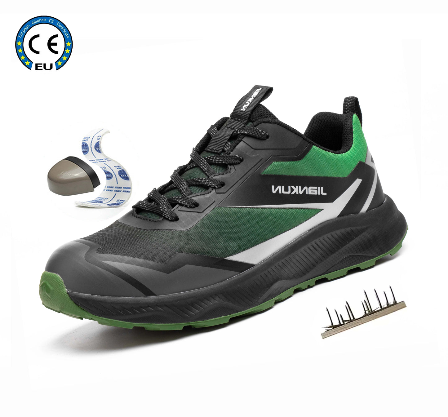 JIANKUN Stock CE S3 ESD Rotating Button Anti-smash Composite Toe Safety Shoes for Men Water Proof Safety Footwear for Industrial