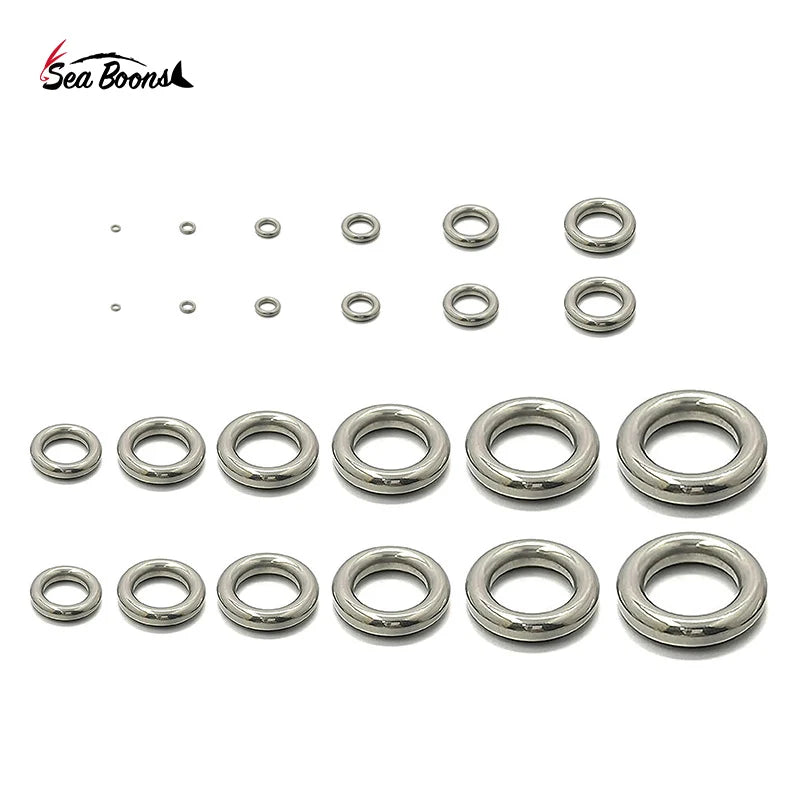 500pcs 3.5-14mm Fishing Rings Stainless Steel Solid Ring Strengthen Lure Single Rings Connecting Fishing Accessories