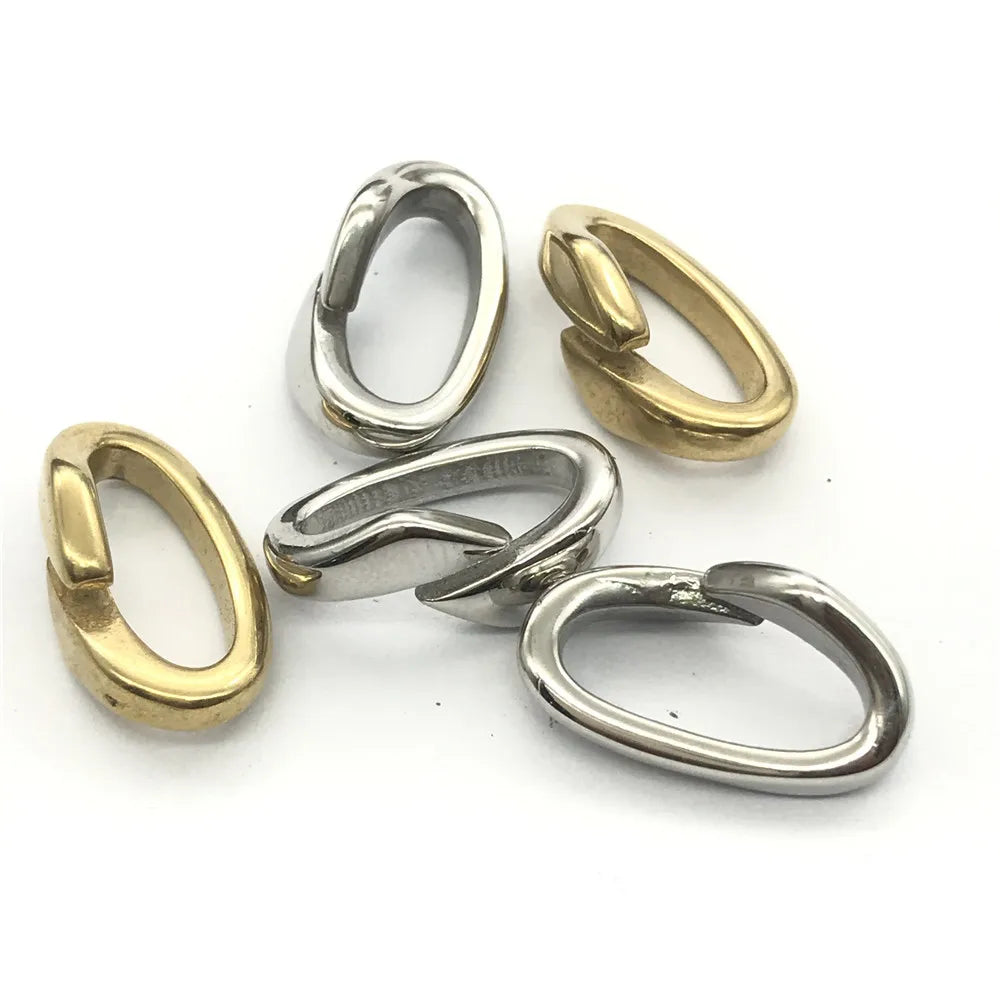 BXNK003 Irregular  Customized   Stainless Steel Hoops Circles for Bracelet  in Stock