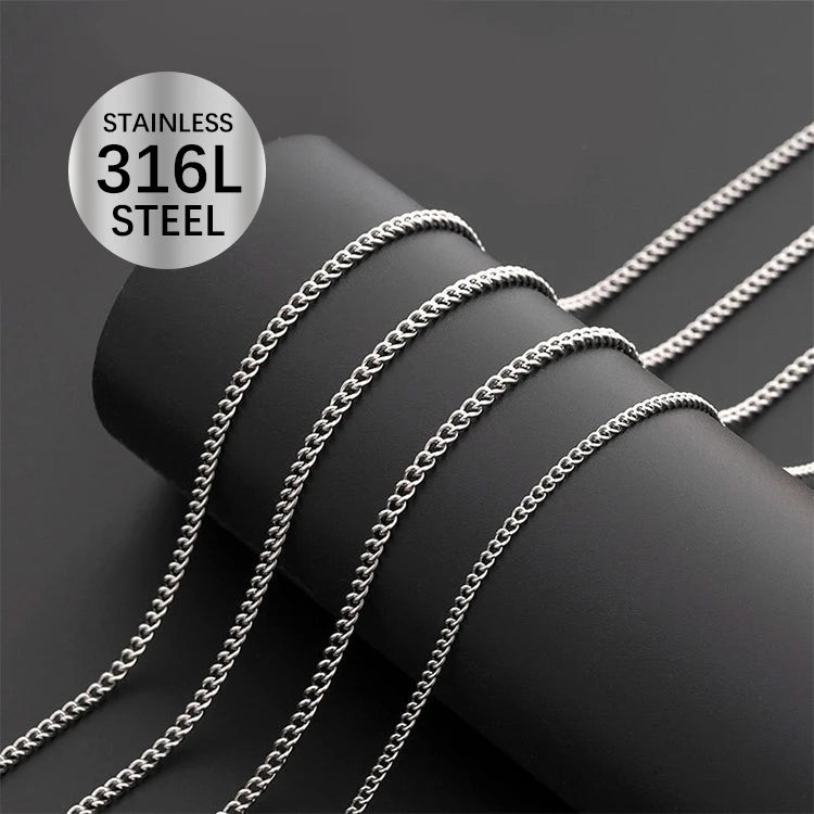 Low Price Wholesale Hip Hop Bracelet Necklace 316L Stainless Steel Twist Rope Fine Jewelry Necklace