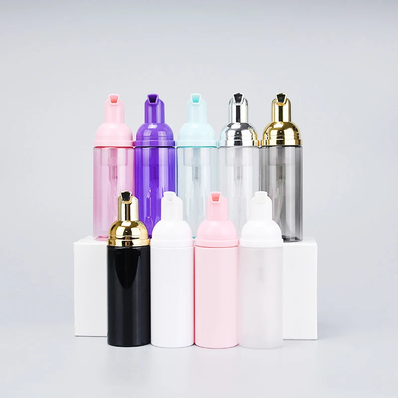 40ml 50ml 60ml 80ml 100ml Silver Gold Rose Gold Facial Foaming Cleanser Bottle Plastic Foam Pump Bottle