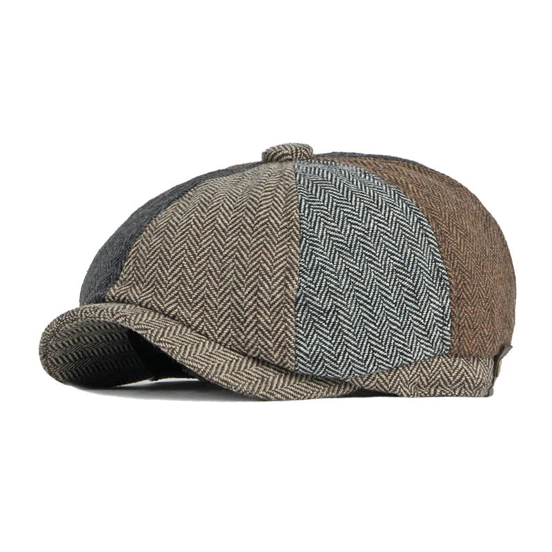 MIO Wholesale 8 Panel Newsboy Hat for Men Fashionable Cotton Ivy Cap Tweed Denim Plain Design for Casual Sports Use for Winte