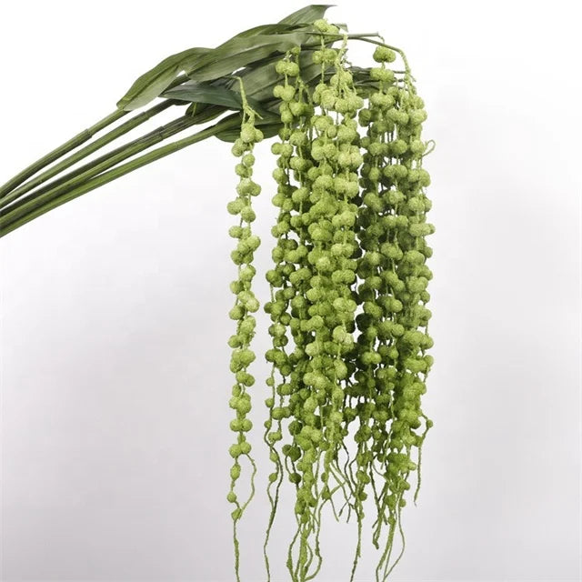High Quality Artificial Foam Greenery Hanging Foliage Green White Amaranthus Plants for Wedding Vase Bouquet Flower Arrangeme