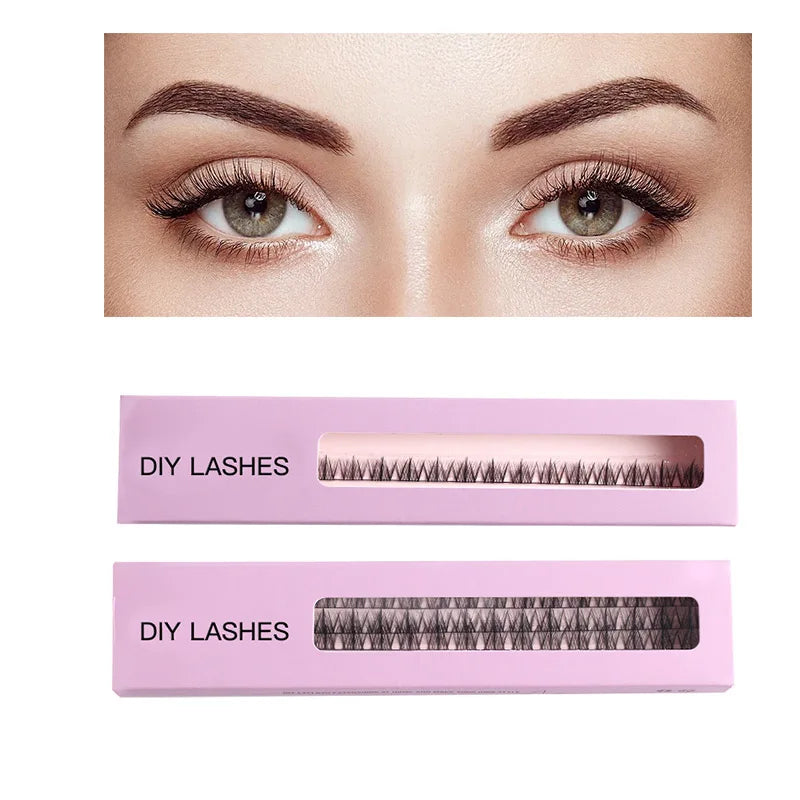 Newest DIY Cluster Eyelashes D Curl Volume Segmented Premade Fans Russian Thick Lash Extension Supplier