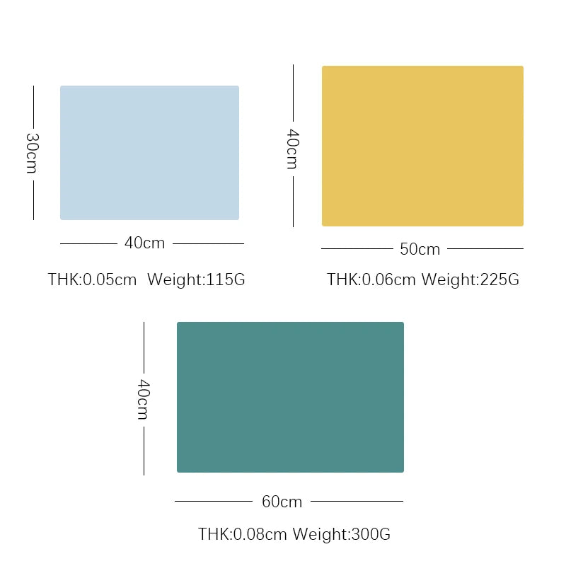 Food-Grade Classic Eco-Friendly Silicone Placemats in Large/Medium/Small Sizes with Insulation and Rolling Pads