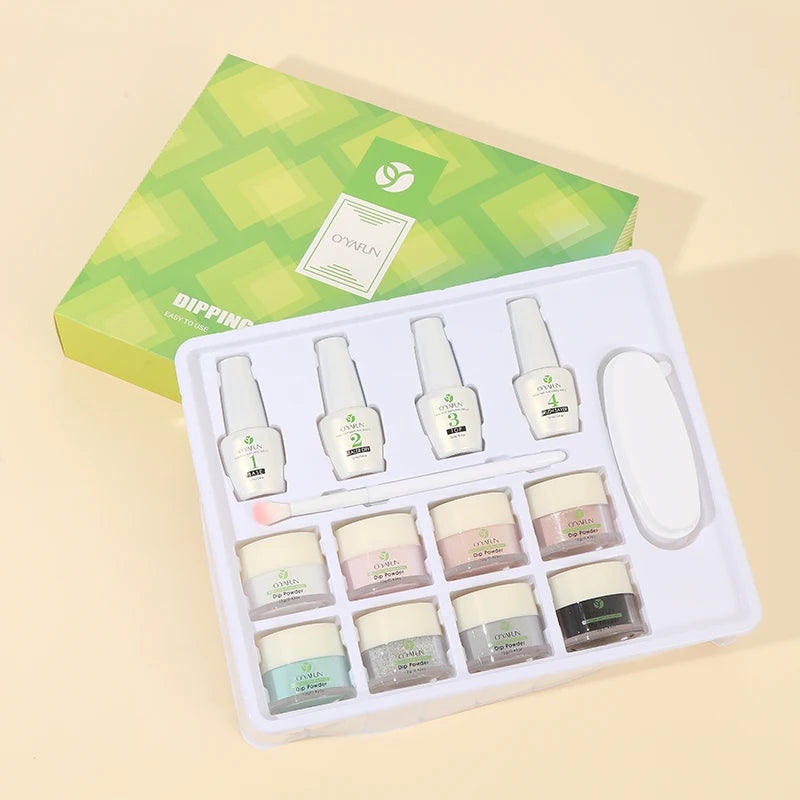 2026 Wholesale Dip Powder Nail Art Kit Dip Powder Nail Kit Starter Nude Clear Acrylic Nail Dipping Powder Starter Kit for Sal
