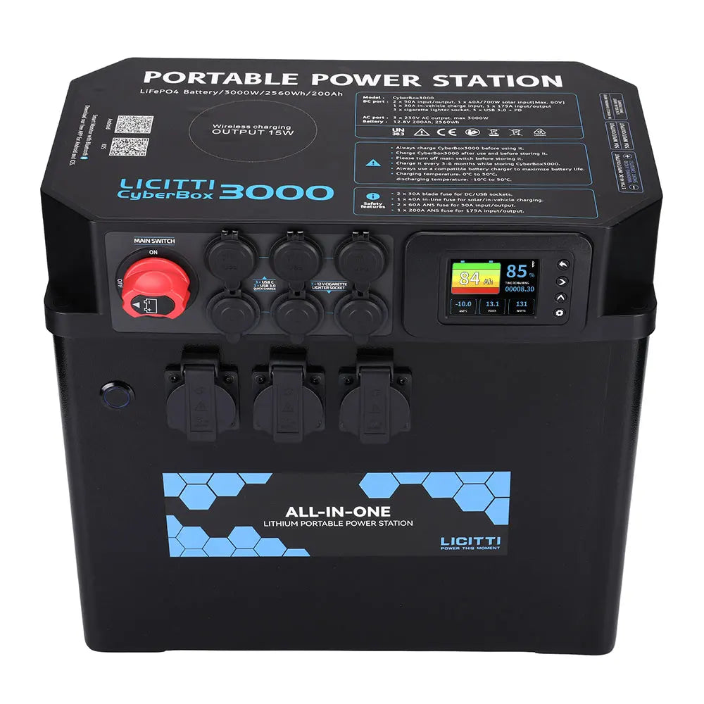 Licitti Supply Rechargeable Solar Lifepo4 Generator 220v 3000w Portable Station
