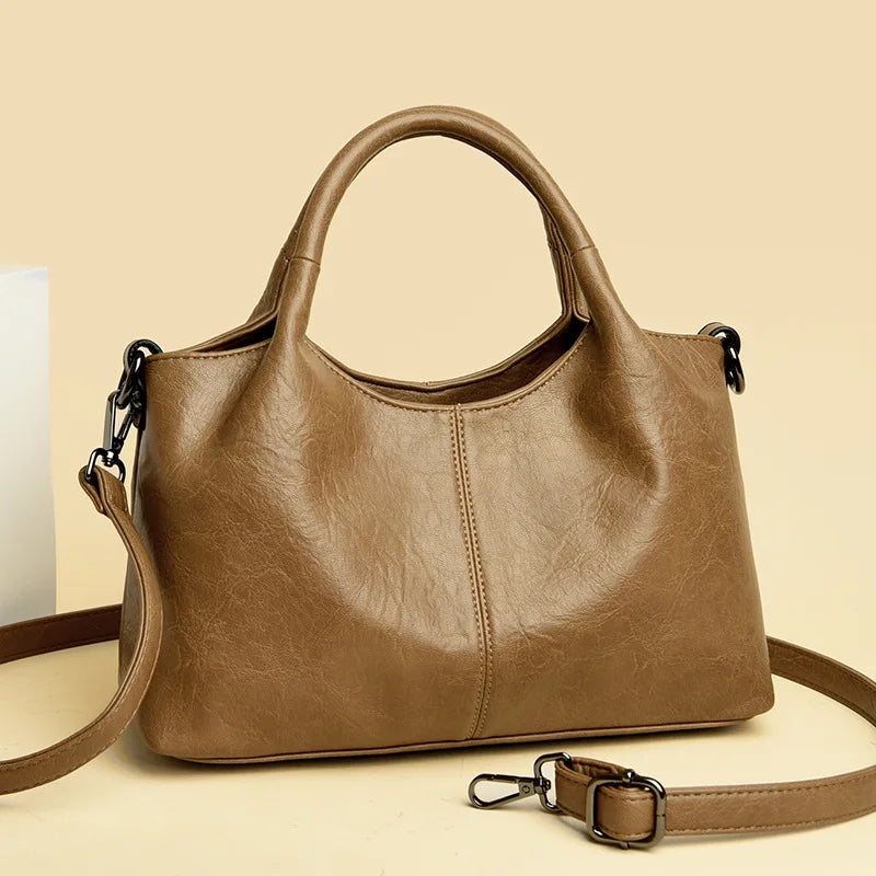 Wholesale Newest High Fashion Large Capacity Women Ladies Pu Leather Fashion Soft Hand Bag Handbags