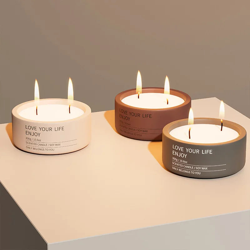 Ceramic Household Scented Candle Cup DIY Candle Empty Cup Candle Holder Ornament Soy Wax Container Straight