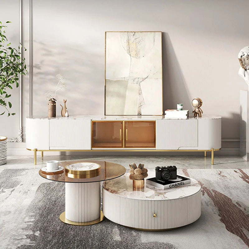 2024 Hot Selling Modern Tv Stand Simple Design Tv Cabinet Living Room Furniture TV Cabinet and Coffee Table