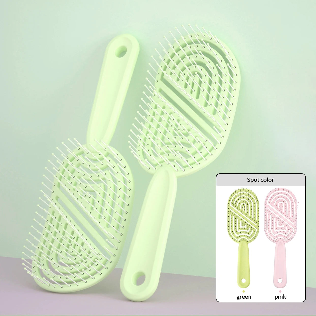 Cheap and Easy-to-use Wide-tooth Combing Hair Brush Wet and Dry Paddle Brush Massager Soft Hair Straightener Hollow Massager