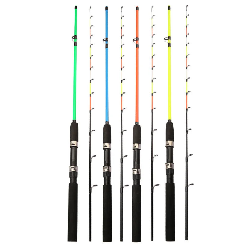 High Quality 1.2m 1.35m 1.5m 1.65m 1.8m Lure Fishing Pole Sea Throwing Pole Glass Fiber Solid Splice Rod Anchor Rod