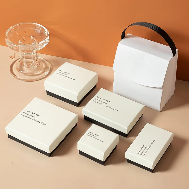 Custom Logo Printed Jewellery With Lid Paper Earring Necklace Gift Packaging Boxes Jewelry