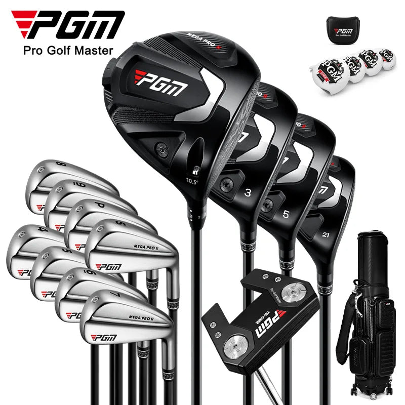 PGM MTG046 MEGA PRO 2 High-end Professional Right Handed Men Golf Clubs Complete Set with Golf Travel Bag