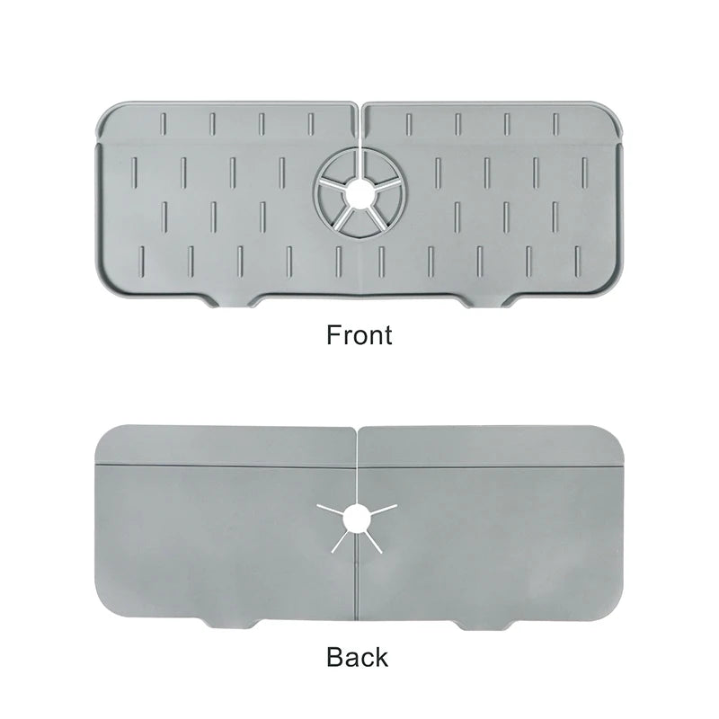 Custom Logo Non-Slip Silicone Sink Mat Drying Rack Splash Guard for Kitchen and Bathroom Faucet Areas