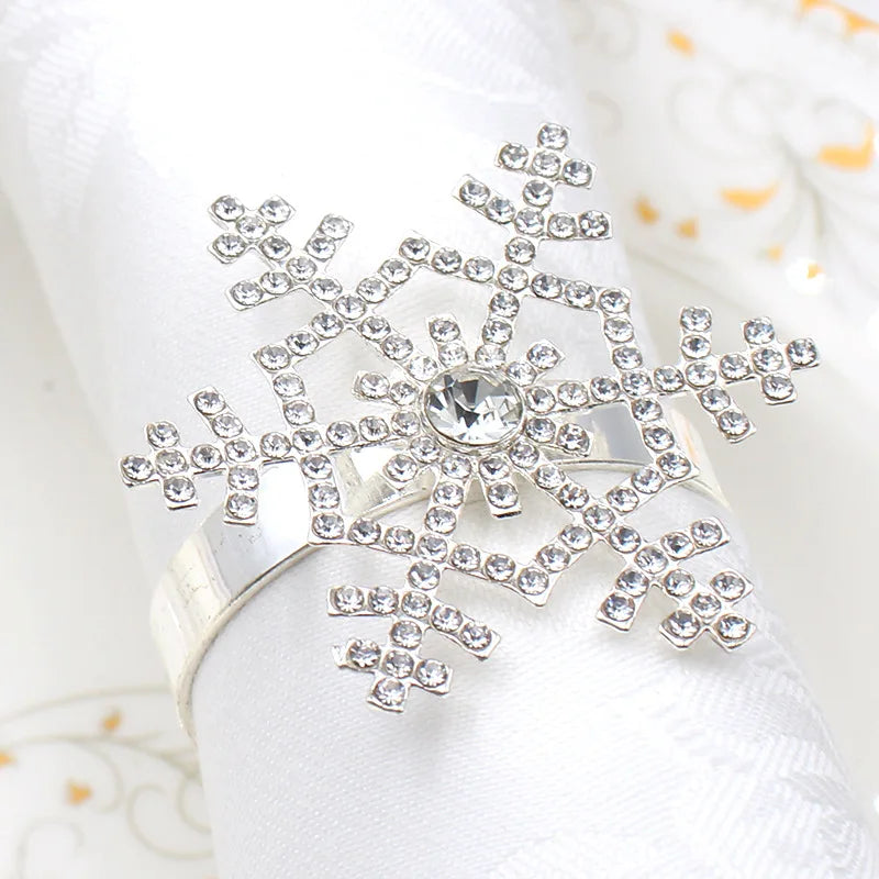 Snow Winter  Hotel Wedding  Gold Manufacturers Direct Napkin Ring Western Restaurant Napkin Buckle Ring