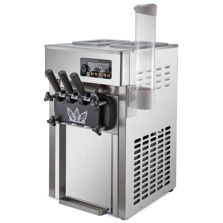 EU Warehouse on Sale 2+1 Flavors Stainless Steel Copper Soft Ice-Cream Machines Commercial Ice Cream Making Machine
