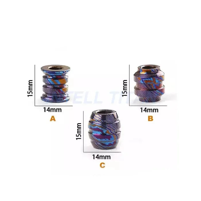 Paracord Bead Mokuti Timascus for Men Gift Titanium EDC Lanyard with Wire EDM & Broaching Strong & Anti-Corrosion