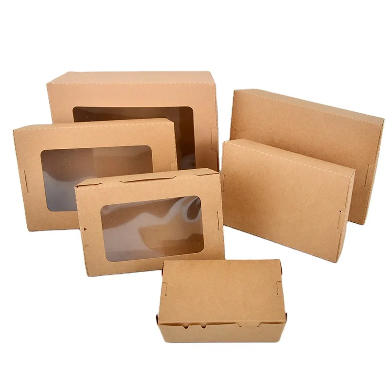 Senang Customized Eco-friendly Disposable Kraft Paper Packaging with Matt Lamination for French Fried Chicken Potato Chips Bo