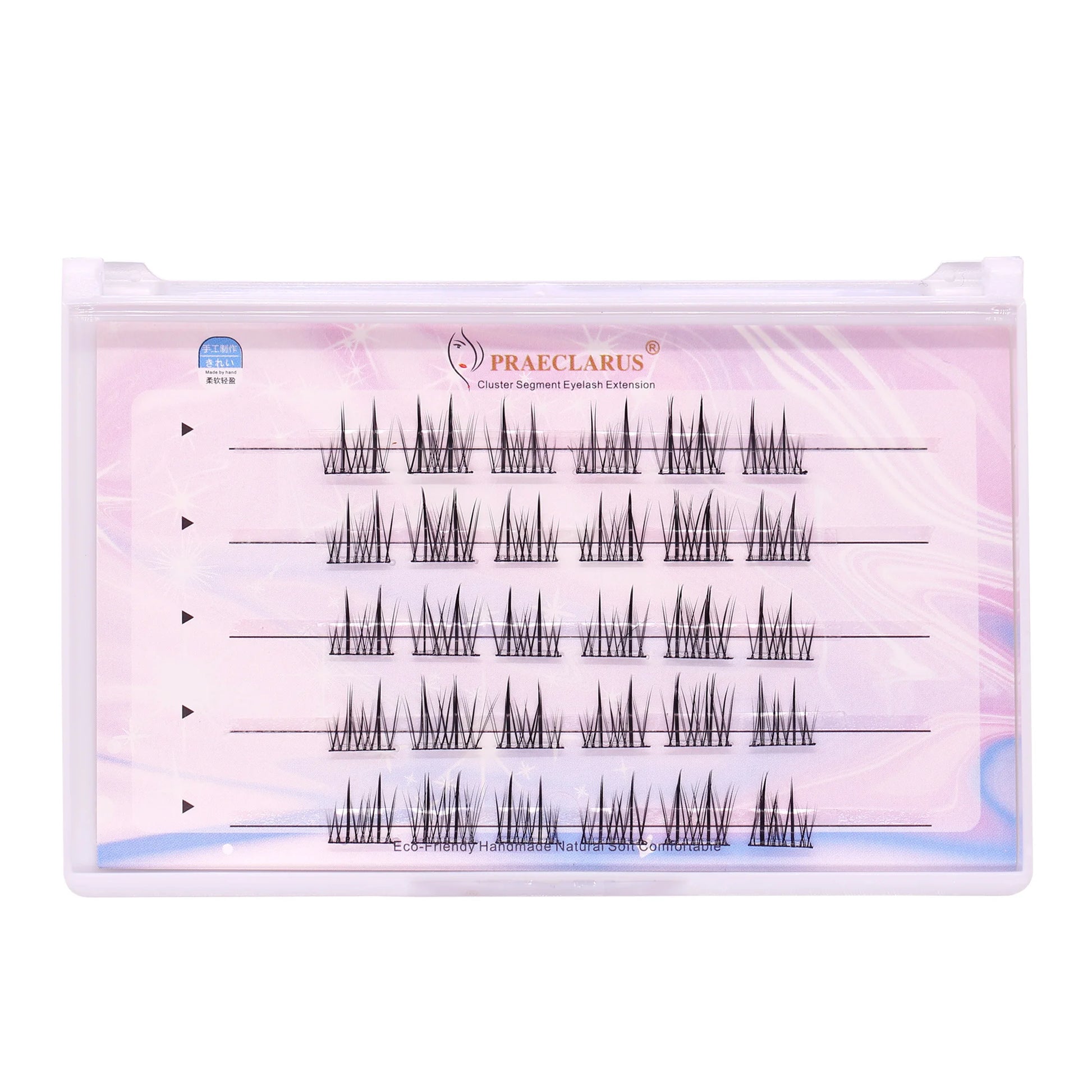 Pre-Bond Technology Self-Adhesive DIY Cluster Lashes Handmade Custom Packaging
