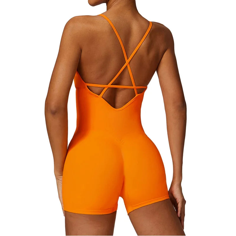 Sports Slimming Jumpsuit Women Yoga Shorts Activewear Seamless Bodysuits Jumpsuits