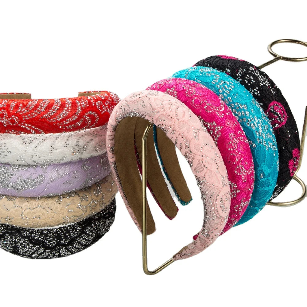 Vintage Rhinestone Sponge Headband for Women Girls Hair Accessories