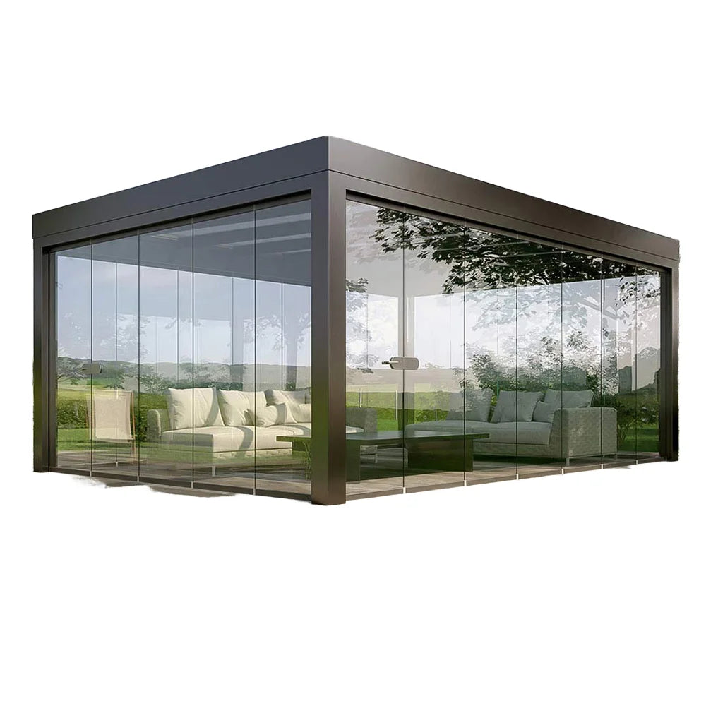 Hot Sale Custom Bioclimate Louver Roof Kit Motorized Waterproof Aluminum Pergola for Garden Gazebo Outdoor Arch Pavilion
