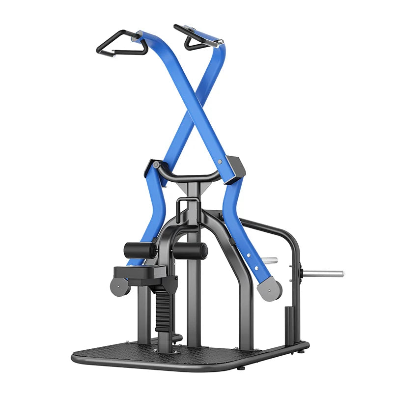 Hot Sale Professional Back Muscle Trainer Cross Lat Pull Down Plate Loaded Machine