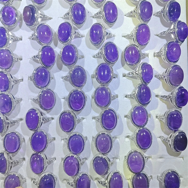 Wholesale Natural Crystal Ring Healing Stones Gemstone Jewelry Ring for  Gift