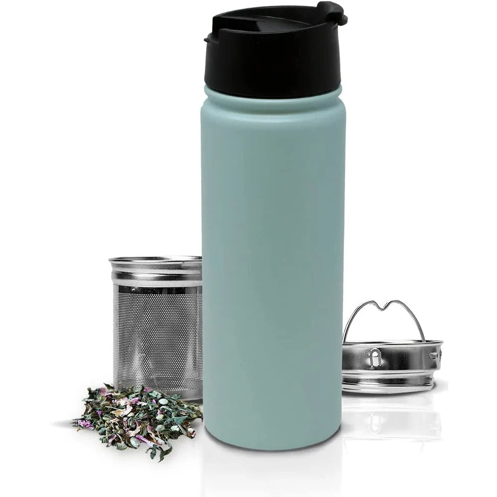 500Ml Water Filter Pitchers Bottles Tea Infuser Bottle Double Wall Tea Tumbler With Stainless Steel Tea Infuser