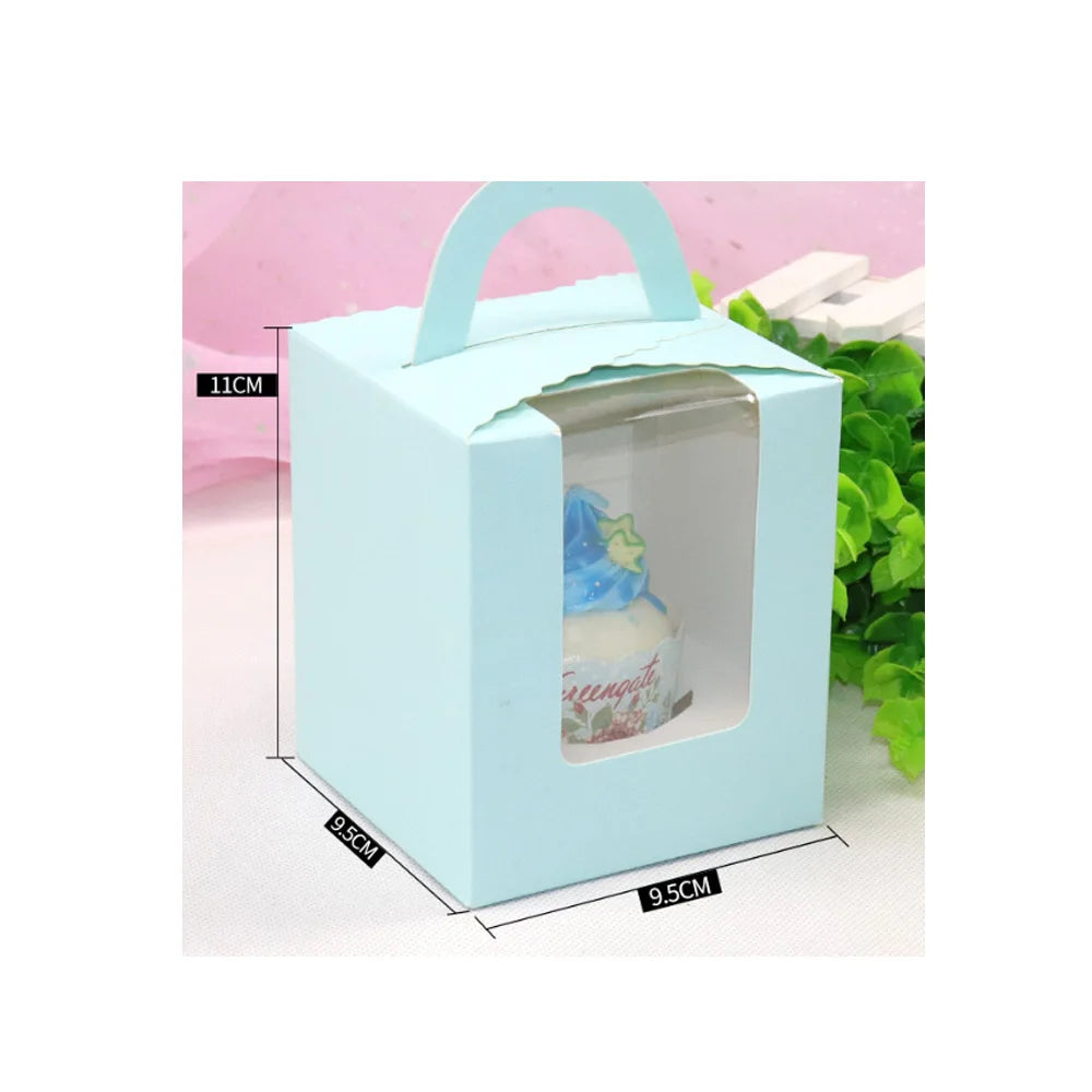 Mini Portable Cake Folders with Window Matt Lamination for Sushi and Food