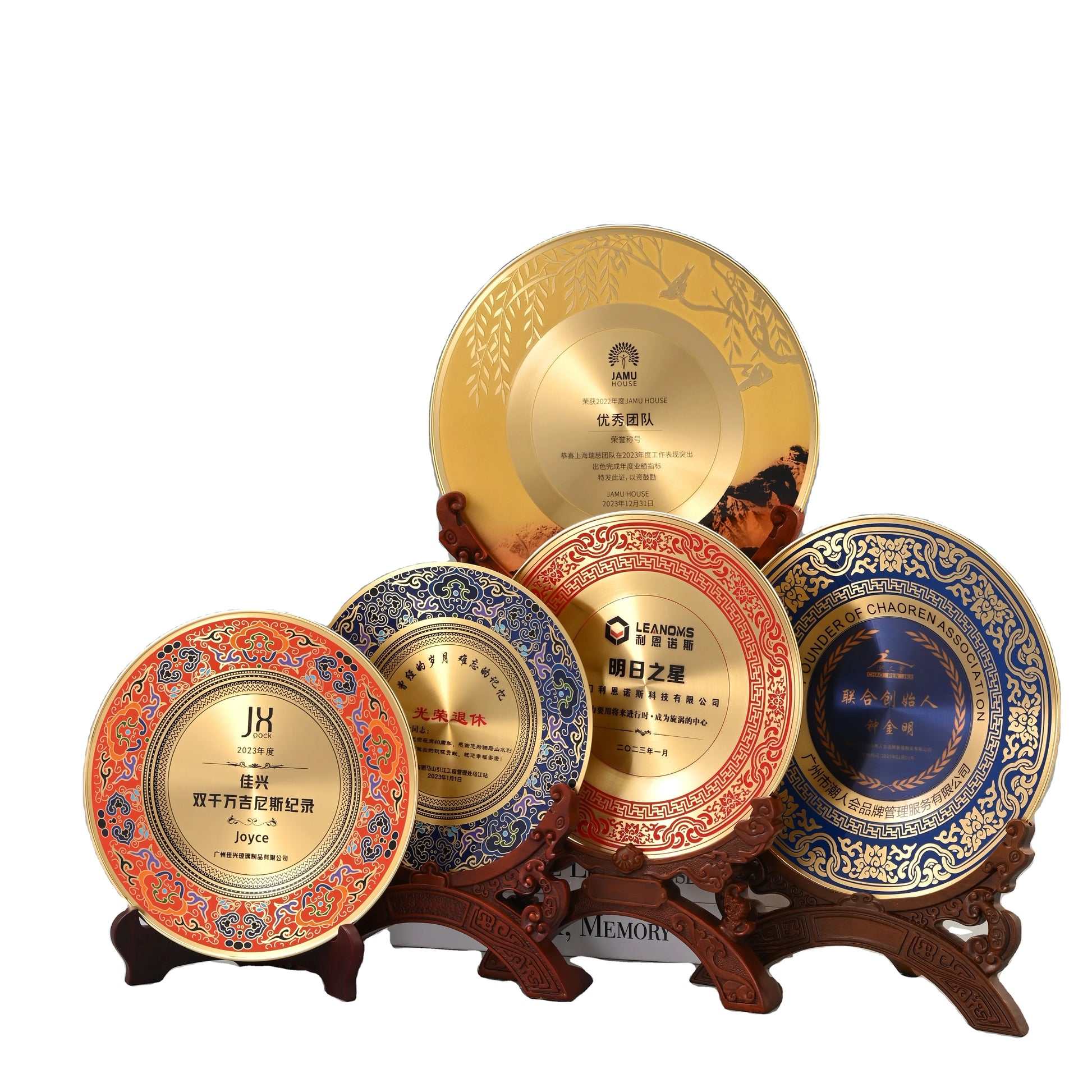 Supplier of Custom High-quality  UV Printed Round Retirement Souvenirs with  Medal Plaques and Awards Model Metal Crafts