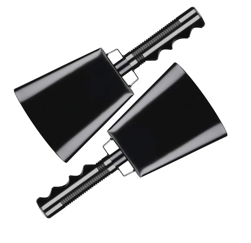 Promotional Metal Noisemaker Cowbells With Handle 10 Inch Education Wholesale Sales New Design Cowbell With Handle Great Pric