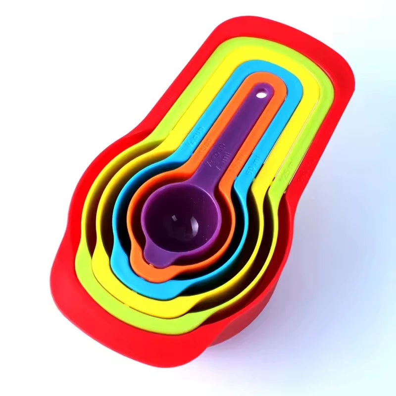 Hot Selling Pastry Tools Plastic Measuring Cup with Graduated 6-piece Measuring Spoon Set for Baking Tools