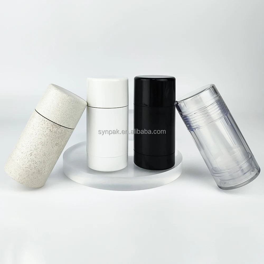 30ml Luxury Round Tube Cosmetic Packaging Bottom Filling Screw Seal with Logo Printing Plastic Deodorant or Shampoo Bottle