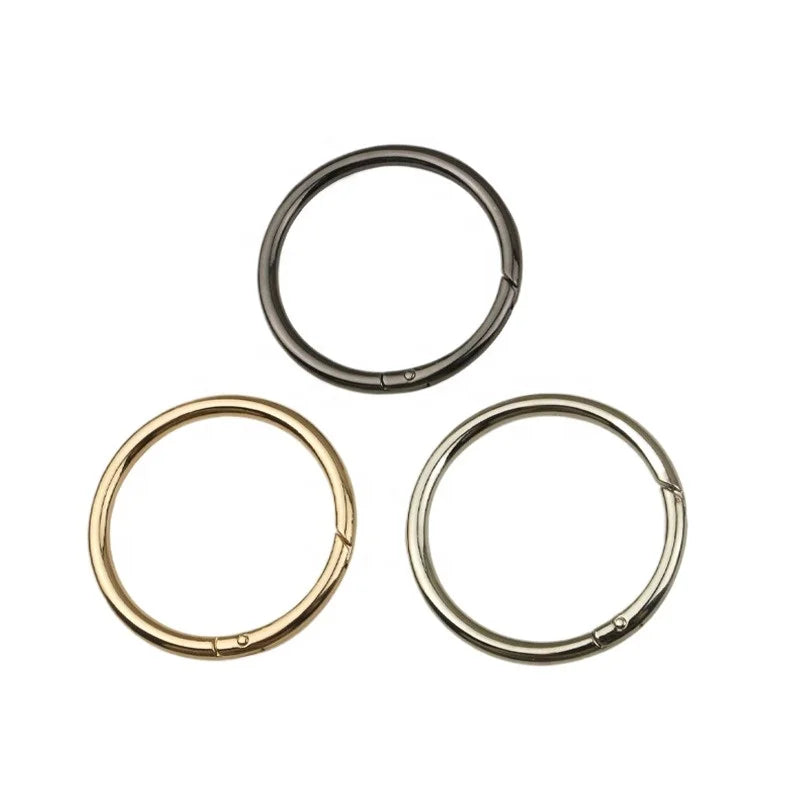 2 Inch Professional Classic Trendy Luxury Mini Strong Bag Handbag Hardwar Spring Ring 50mm Open Connecting Buckle
