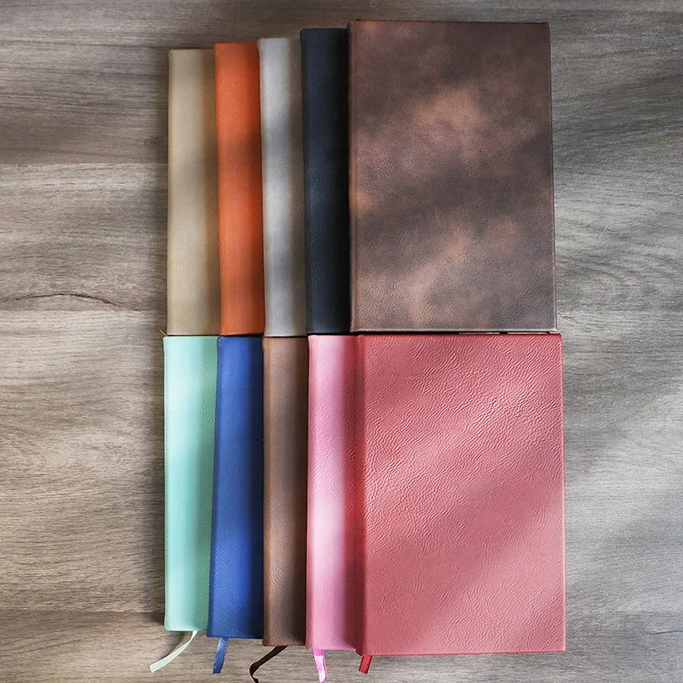 Custom A5 Notepad Travel Journal Dot Grid Hard Cover Travelers Laserable Leatherette Diario Composition Notebook