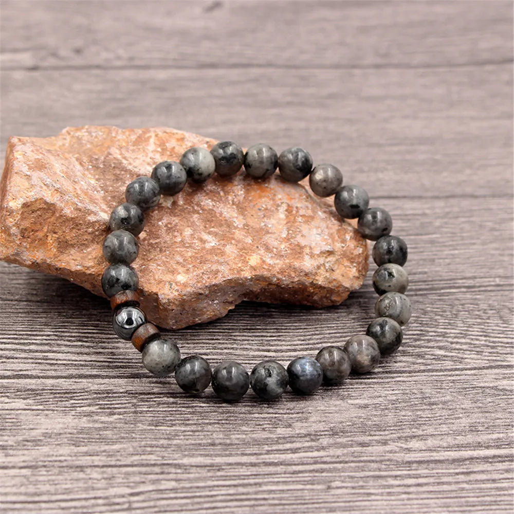 Hot Selling Gold Volcano Stone Bracelet Black Iron Couple Bracelet Personalized Fashion Jewelry Direct From Manufacturer