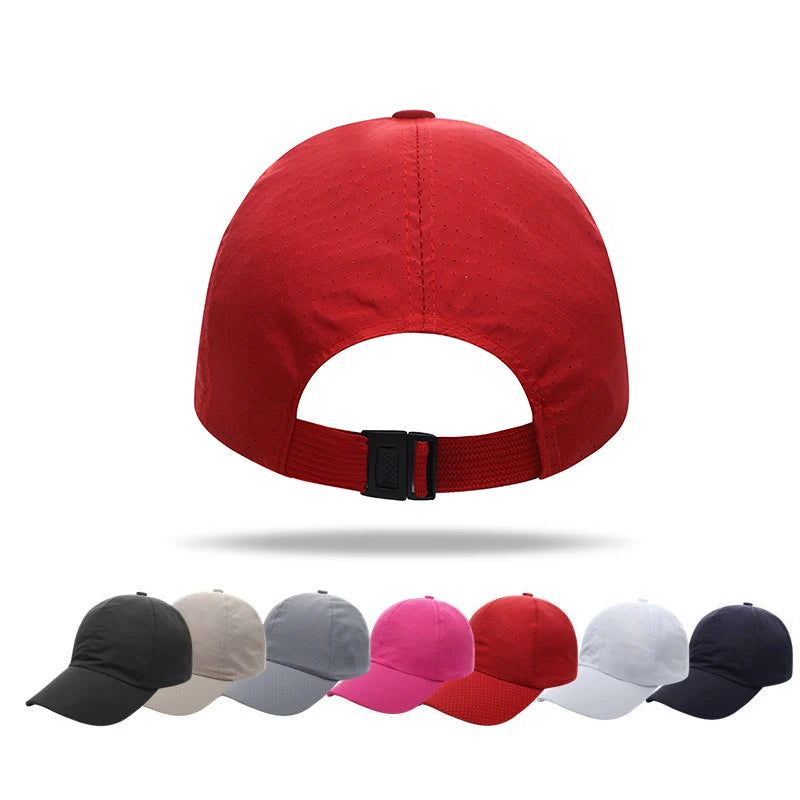 Breathable Sport Mesh Cap Polyester Laser Cut Hole Perforated Golf Hat the Other Cap