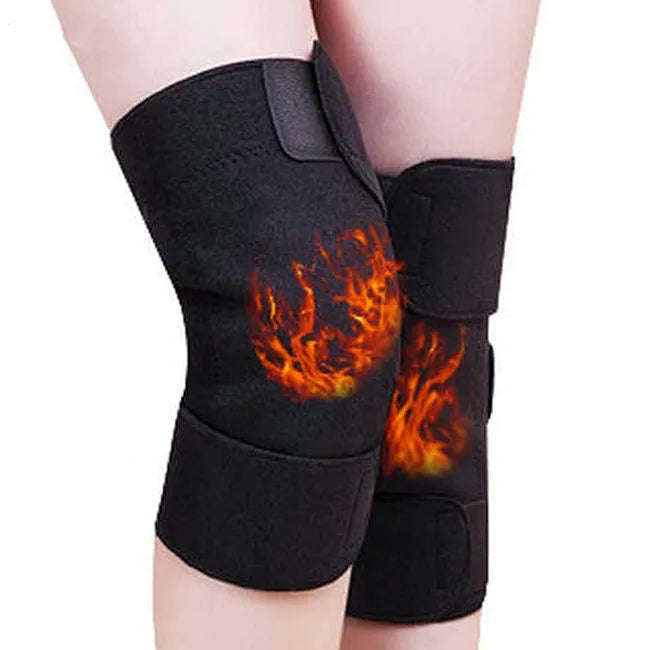 Self-Heated Magnetic Basketball & Bicycle Knee Pads Flexible Black Sports Support for Knees